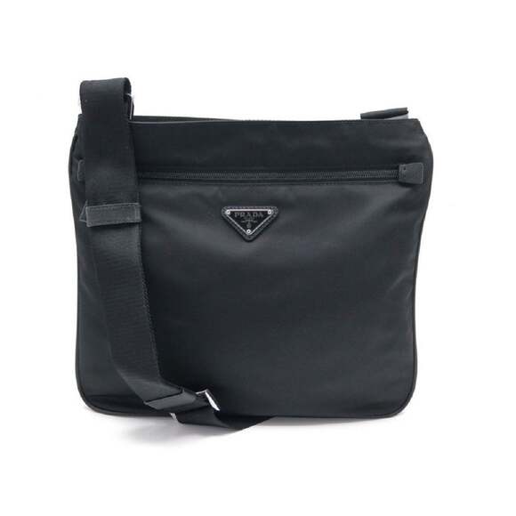 Prada Tessuto Saffiano Black Messenger Bag Cross - Picture 3 of 12